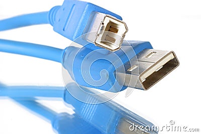 USB cable plugs Stock Photo