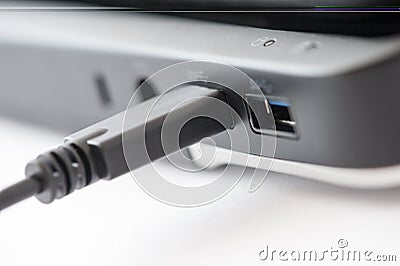 Usb connection port Stock Photo