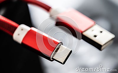 USB connector for smartphone Stock Photo