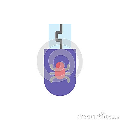 USB drive cyber attack icon. Simple color vector elements of hacks icons for ui and ux, website or mobile application Stock Photo