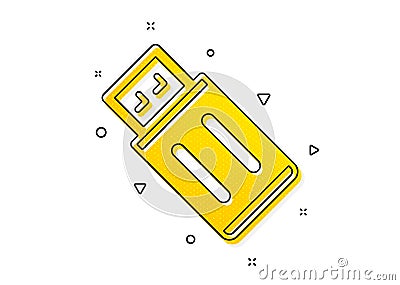 USB flash drive icon. Memory stick sign. Vector Vector Illustration