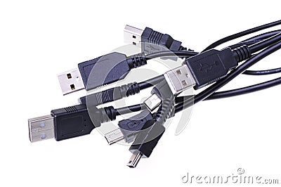 USB flash drive technology information data data transfer GB MB IT connection cables Stock Photo