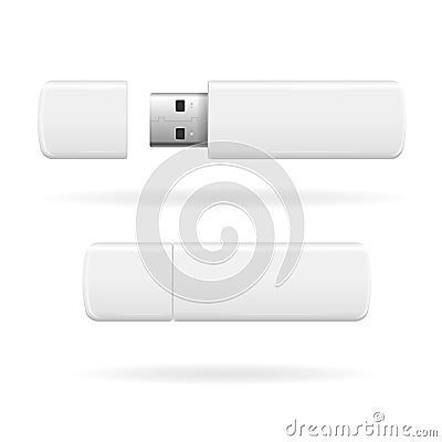 USB Flash Drive. Vector Vector Illustration