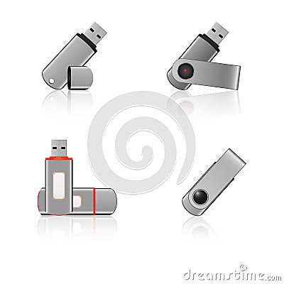 USB flash drives Vector Illustration