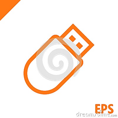 Usb icon stock vector illustration flat design Vector Illustration