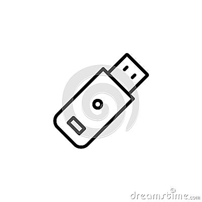 USB Pendrive Icon Set Data Storage Illustrations for Technology and Computing Vector Illustration