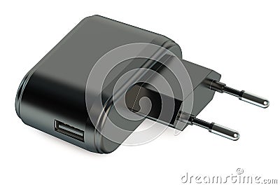 USB Phone charger Stock Photo