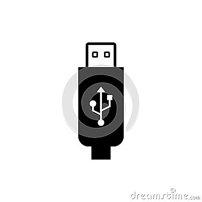 usb plug icon. usb connector symbol. data transfer computer usb drive symbol. portable storage pendrive device icon suitable for Vector Illustration