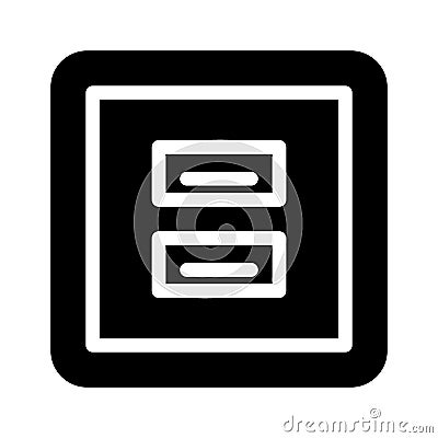 usb socket glyph icon vector illustration Vector Illustration