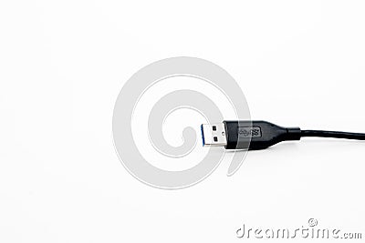 Usb type b isolated on white background Stock Photo