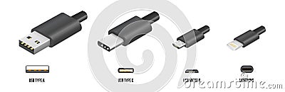 USB type C Vector Illustration