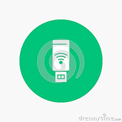 Usb, Wifi, Service, Signal white glyph icon Vector Illustration