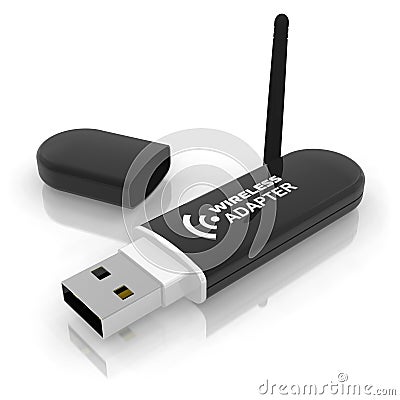 USB wireless adapter Stock Photo