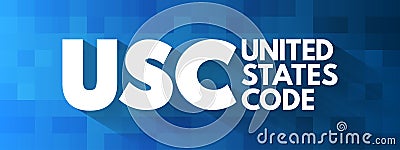 USC - United States Code acronym, concept background Stock Photo