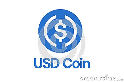 USD Coin logos vector logo text icon author's development Vector Illustration