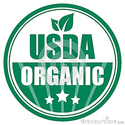 Usda organic green sign Vector Illustration