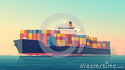 The use of advanced stowage software helps ships efficiently load and balance containers ensuring stability and Stock Photo