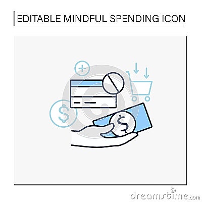 Use cash line icon Vector Illustration