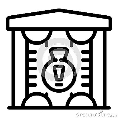 Use disclaimer icon outline vector. Legal document Vector Illustration