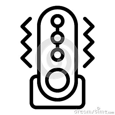 Use lamp purifier icon outline vector. Bacterium bulb Stock Photo