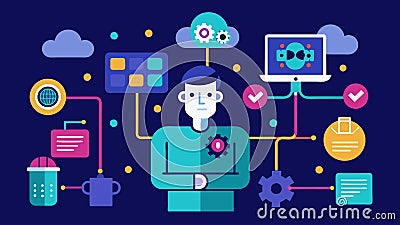 With the use of machine learning the AI technology was able to continuously adapt and optimize data paths making Vector Illustration