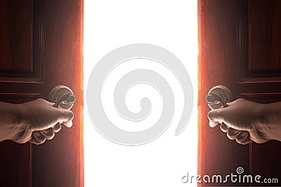 Open door light Stock Photo