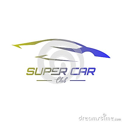 Super Car Club Logo Vector Illustration