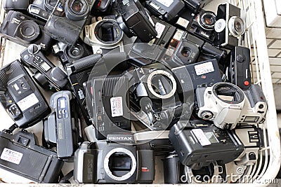 Used Camera Bodies Editorial Stock Photo