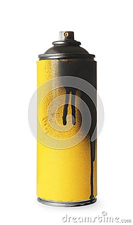 Used can of spray paint Stock Photo