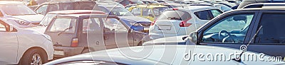Used parking cars Stock Photo