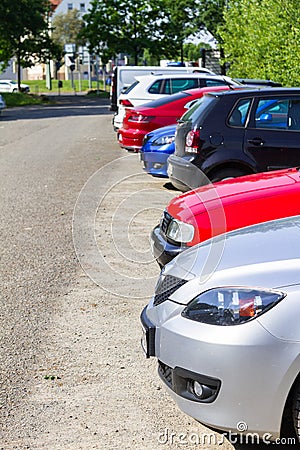Used cars parking Stock Photo
