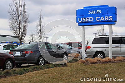 Used Cars Sales Stock Photo