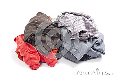 Used clothing is prepared to be washed Stock Photo