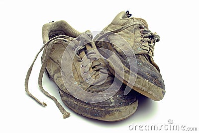 Used footwear Stock Photo