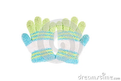 Used knitted glove Stock Photo