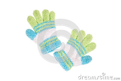 Used knitted glove Stock Photo