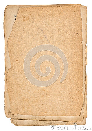 Used paper sheets Old stained texture background Stock Photo