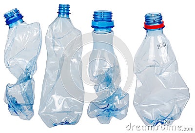 Used plastic bottles Stock Photo