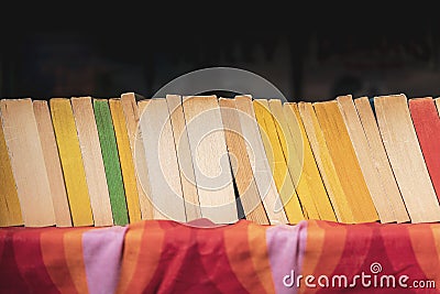 Used second hand paperback books being sold Stock Photo
