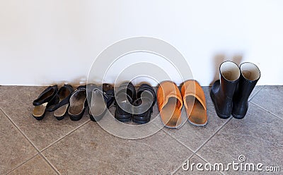 Used shoes Stock Photo