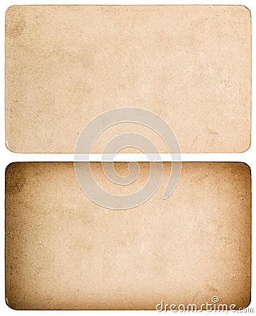 Used textured paper cardboard isolated. Scrapbook object Stock Photo