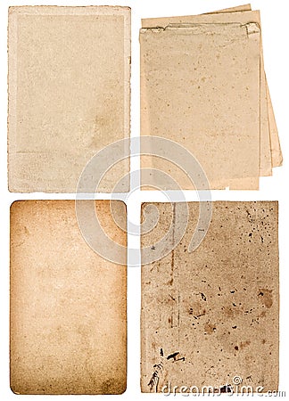 Used textured paper cardboard. Scrapbook objects Stock Photo