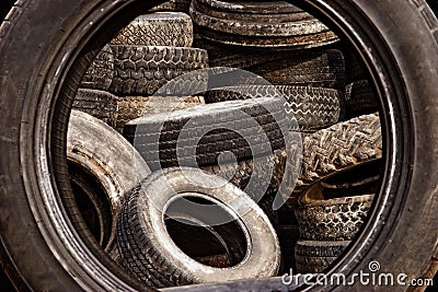 Used tires Stock Photo