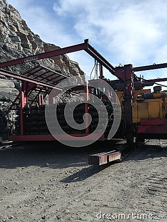 Coal auger machine Stock Photo