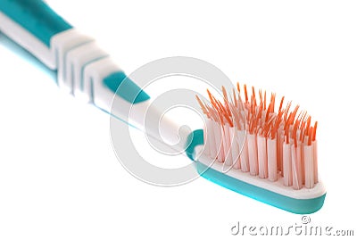 Used toothbrush Stock Photo