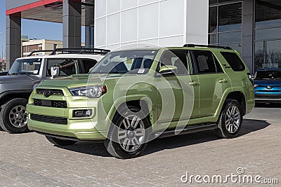 Used Toyota 4Runner at a dealership. With supply issues, Toyota is buying and selling many pre-owned cars to meet demand Editorial Stock Photo