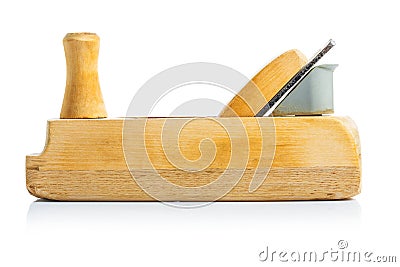 An used woodworkers plane Stock Photo