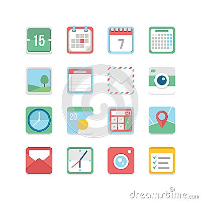 Useful Icon Set Vector Illustration