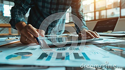 User acceptance test performed by QA engineer with tablet and stylus, including copyspace Stock Photo