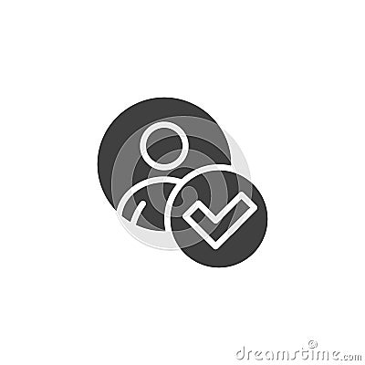 User add done vector icon Vector Illustration